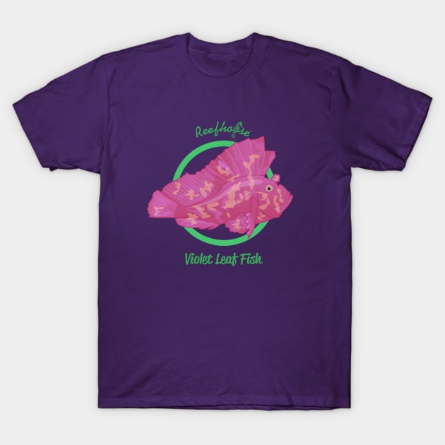 Violet Leaf Fish T-Shirt by Reefhorse